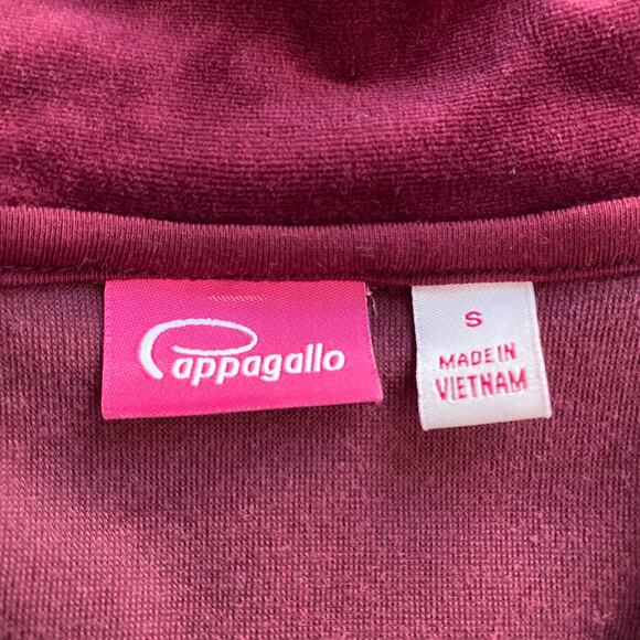 Vintage Pappagallo Jacket Velour Garnet S Pockets Zip Up New - Picture 7 of 12